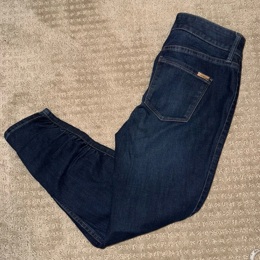 White House Black Market WHBM Ruched Cropped Skinny Jeans Size 0 Petite